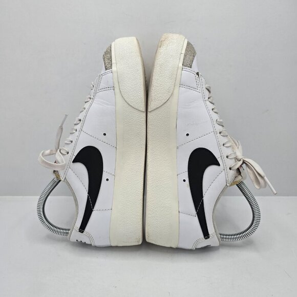 Nike | Blazer '77 white leather black sporty low-top platform sneakers | WMS 6 - Picture 10 of 11